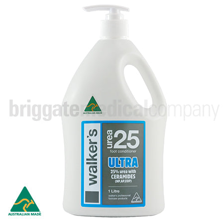 Walker's ULTRA 25% Urea with Ceramides Heel Conditioner for dry, cracked & calloused heels 1L