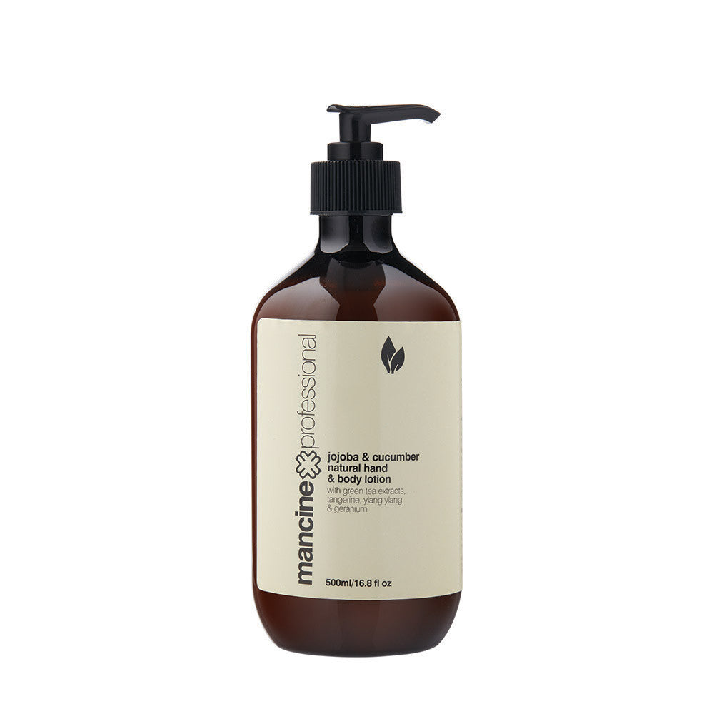 Mancine Natural Hand & Body Lotion: Jojoba & Cucumber - Spacadia