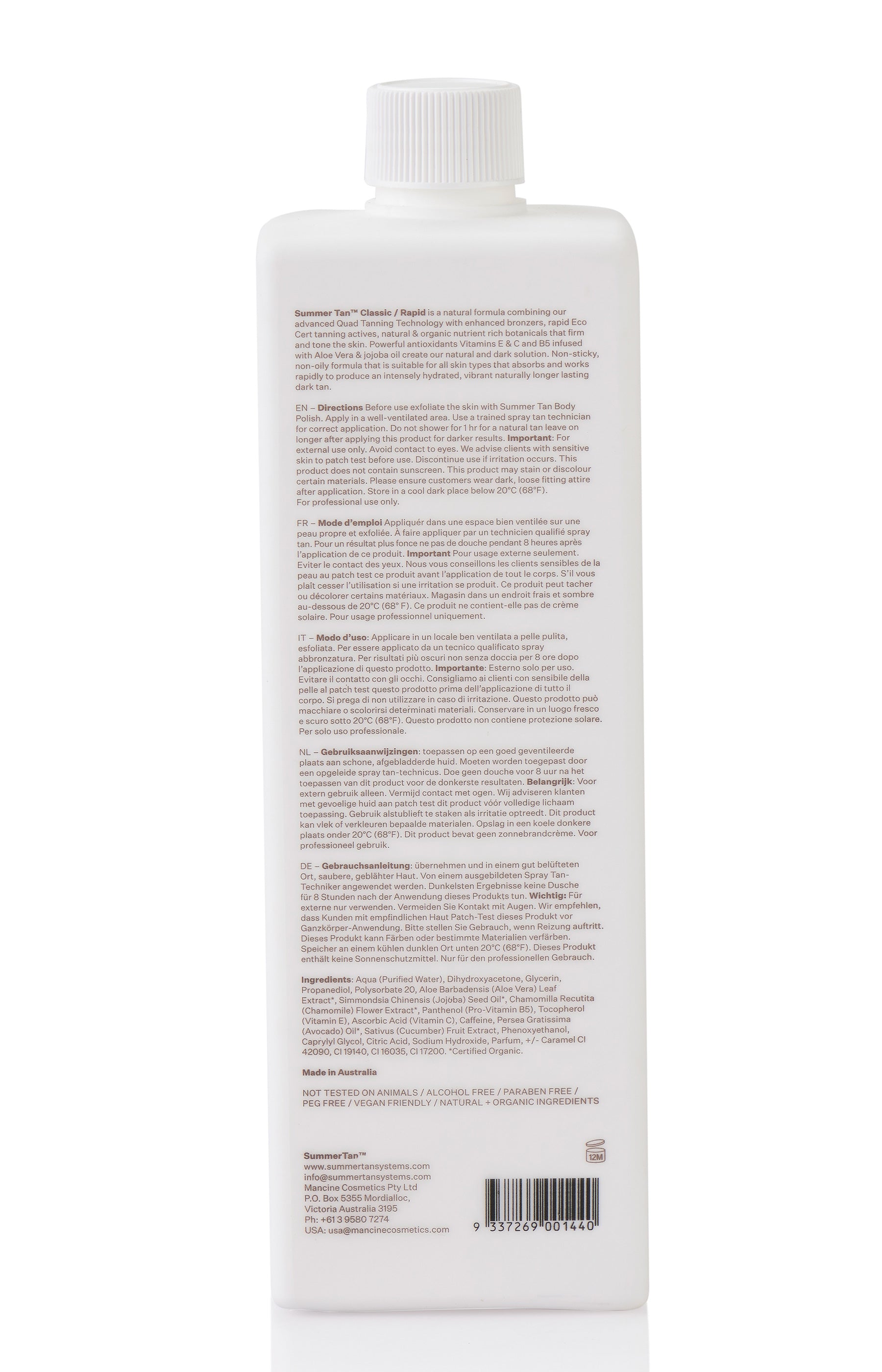 Summer Tan™ Professional / Classic Spray Mist / Dark 1 Litre