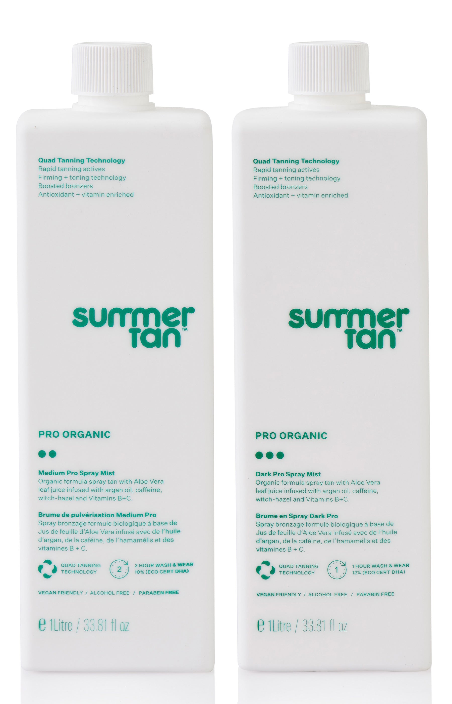 Summer Tan™ Professional Packs / Pro Organic Spray Mist 2 x 1 Litre