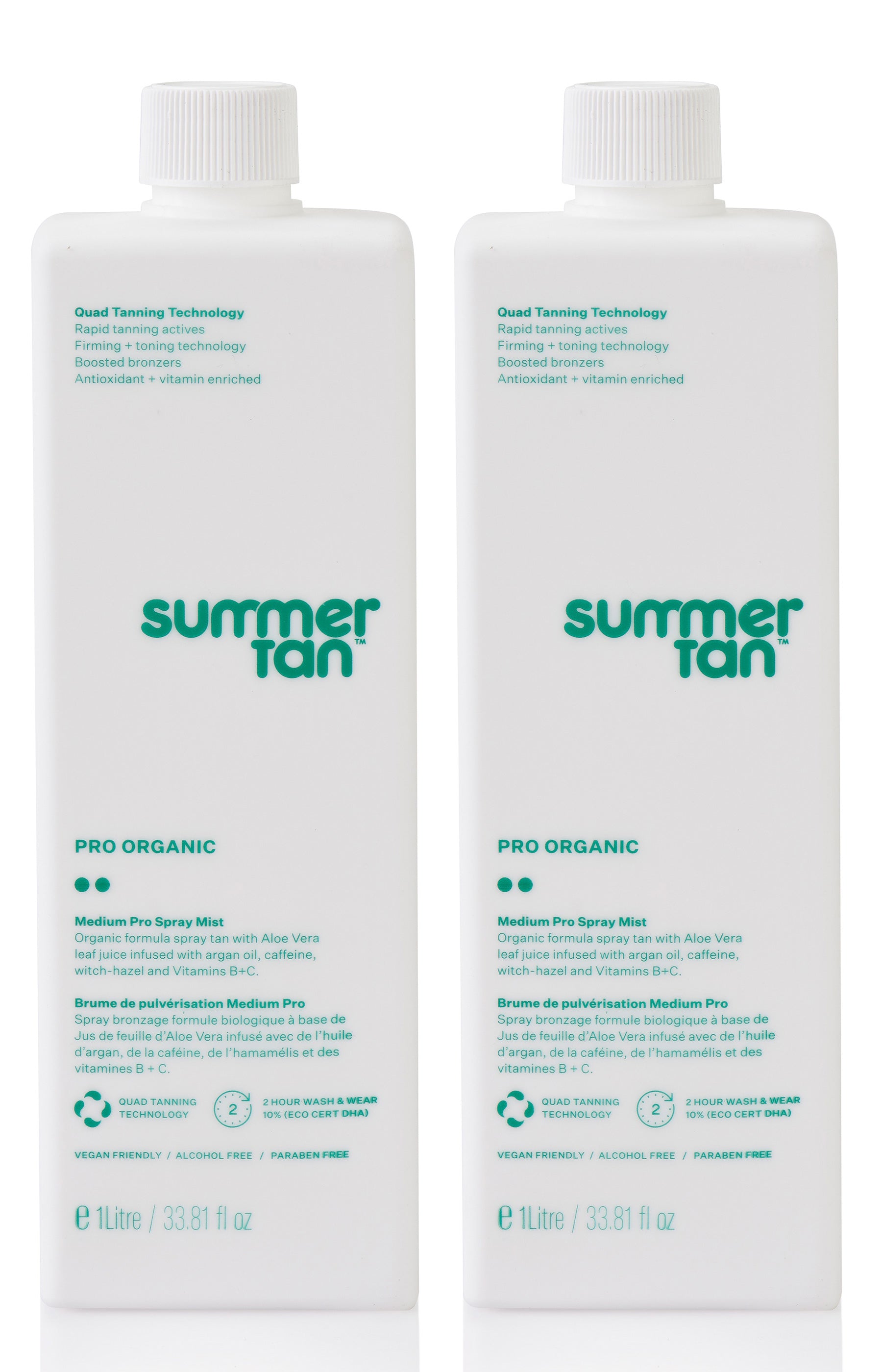 Summer Tan™ Professional Packs / Pro Organic Spray Mist 2 x 1 Litre