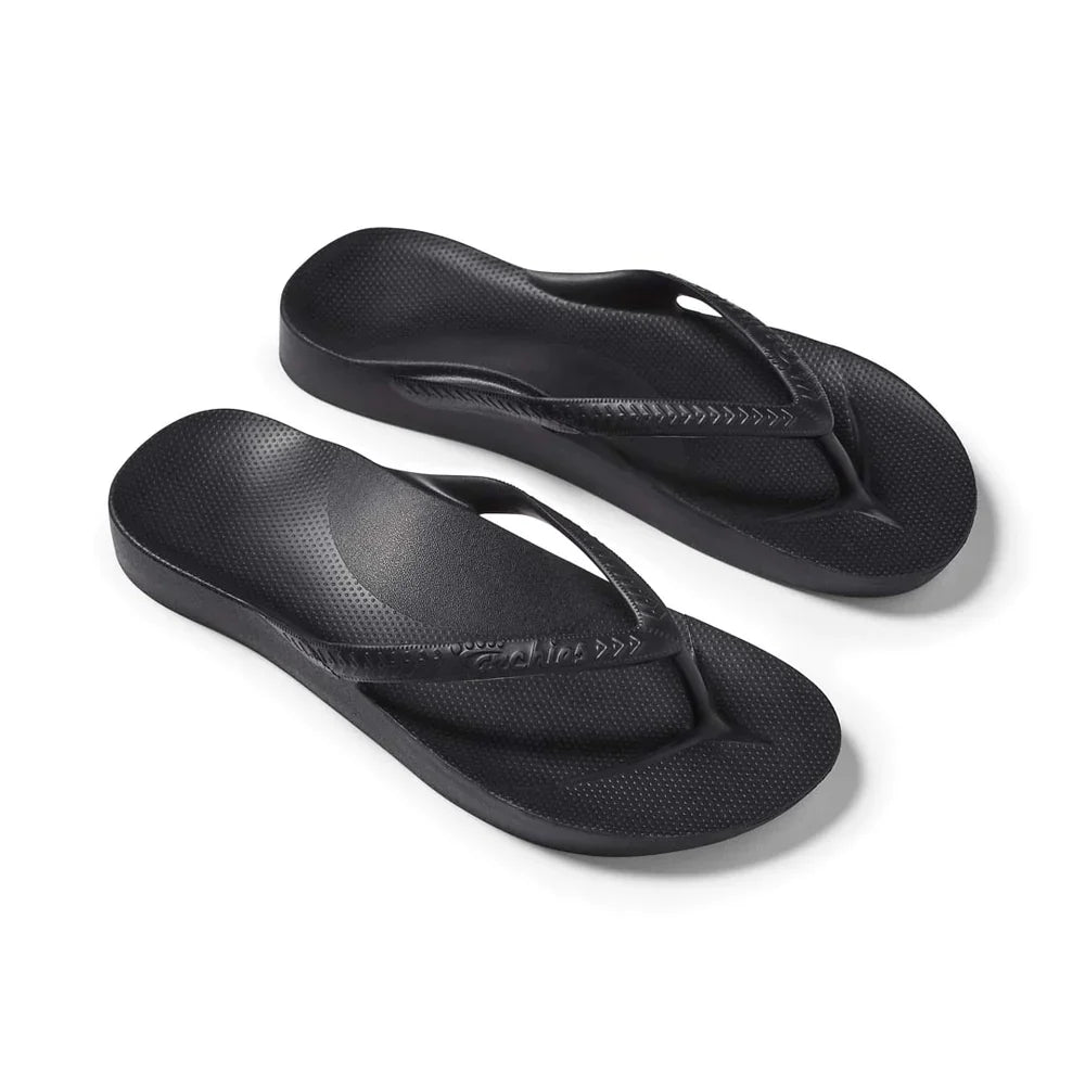 Archies Arch Support Thongs / Black