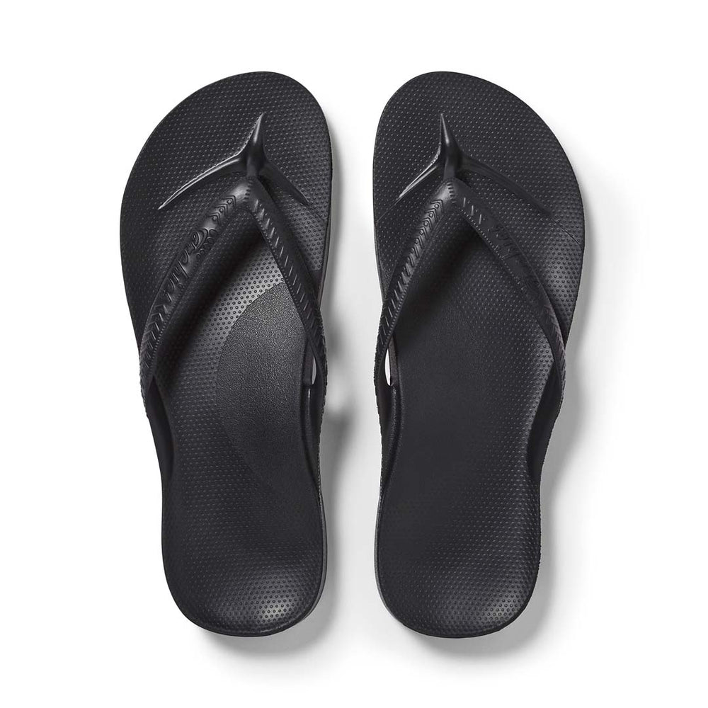 Archies Arch Support Thongs / Black