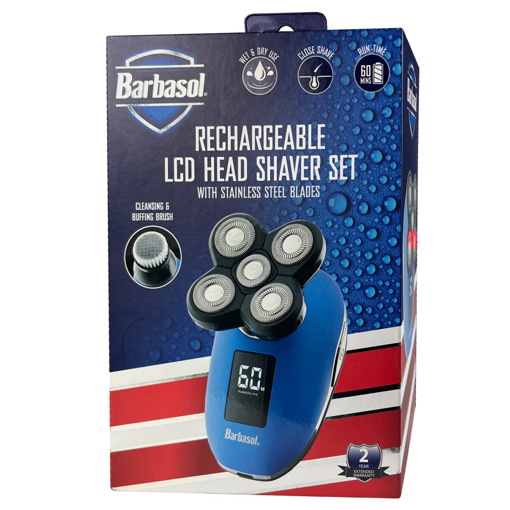 Barbasol / Rechargeable LCD Head Shaver Set