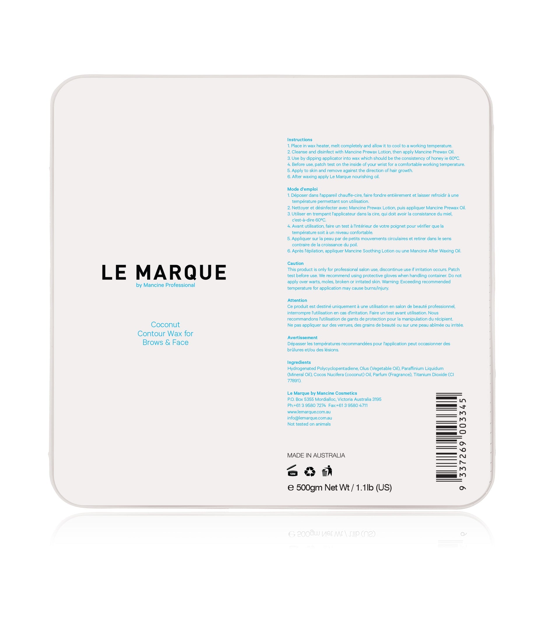 Le Marque Coconut Contour Wax for Brows & Face 500g