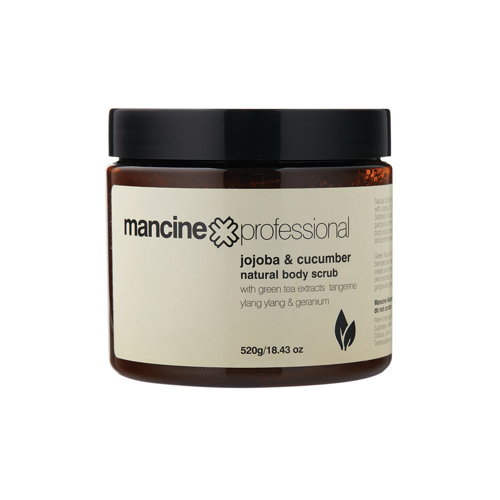 Mancine Natural Body Scrub: Jojoba & Cucumber - Spacadia