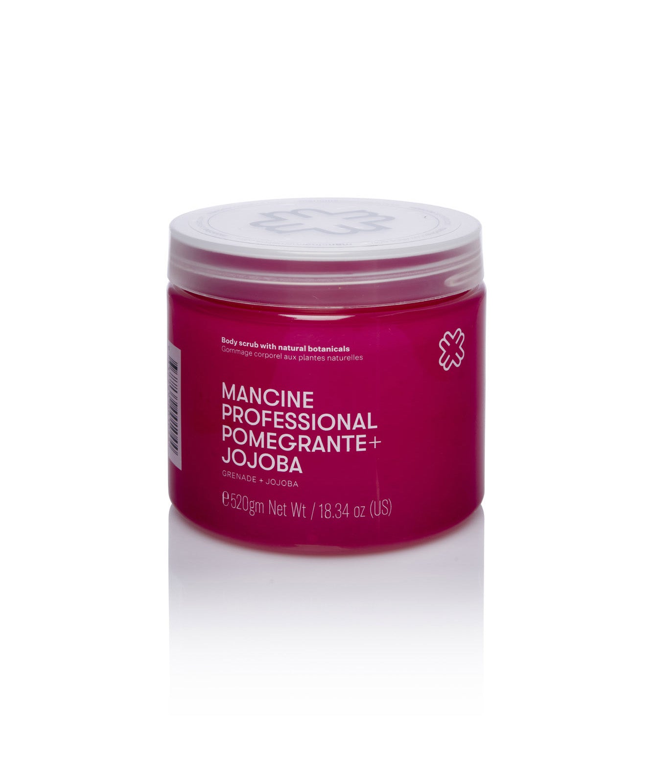 Mancine Professional Salt Body Scrub: Pomegranate + Jojoba 520g