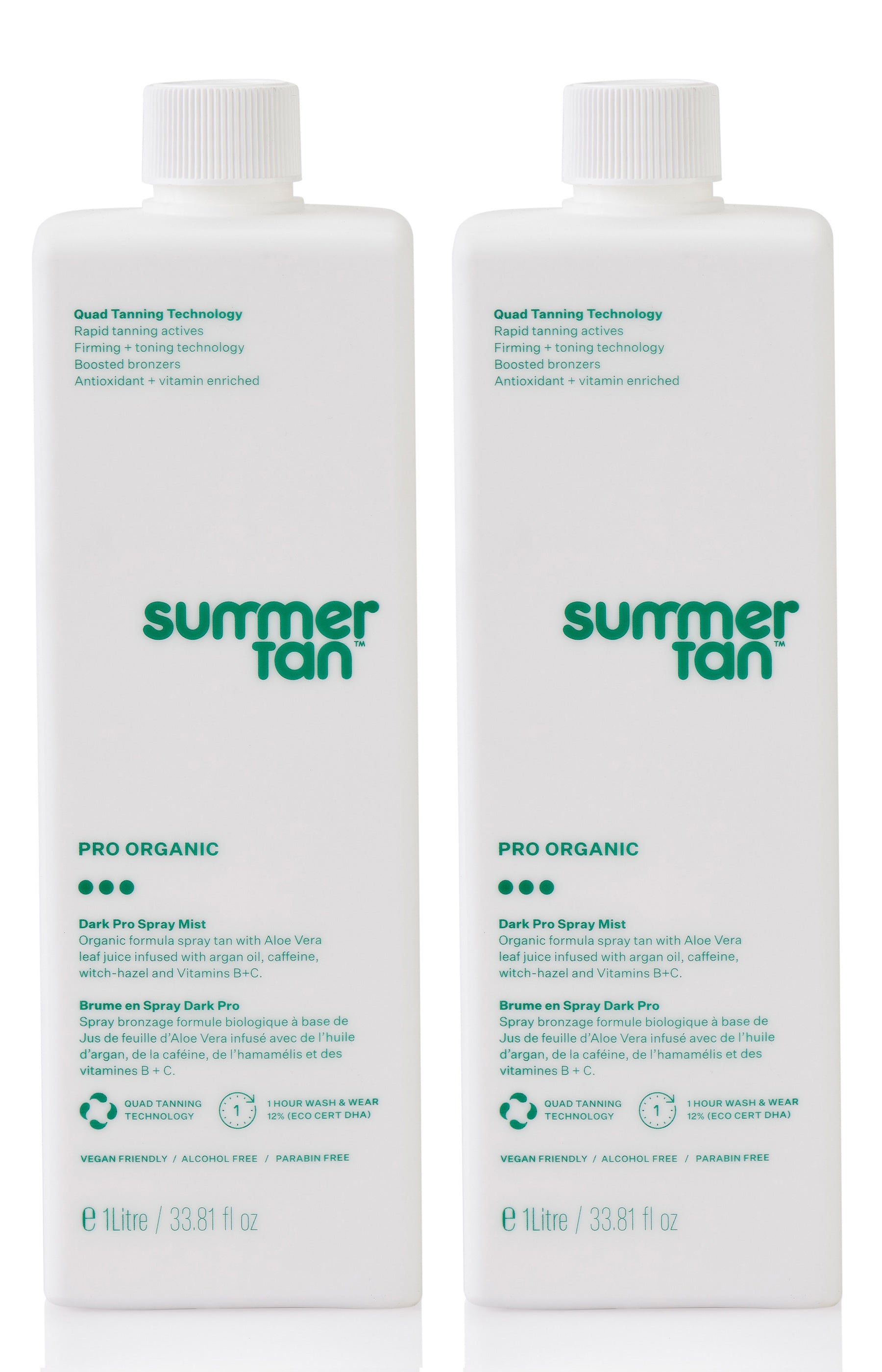 Summer Tan™ Professional Packs: Pro Organic Pro Spray Mist 2 x 1 Litre